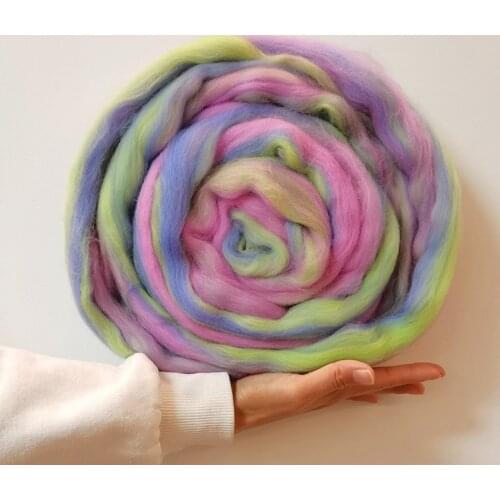Wool Blended Wool Roving 50g Merino Mixed Hand Dyed Wool Top Art Needle and Wet Felting Supplies Needle Felting Diy Wool (NO.14)