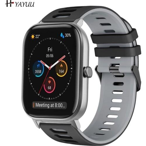 YAYUU Silicone Watch Strap for Amazfit GTS Replacement Strap for Amazfit GTS 2 mini / Amazfit Bip / Amazfit GTR 42mm Sports Band