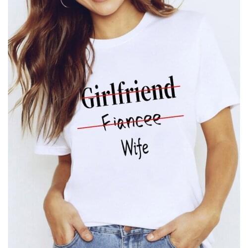 2021 Womens T-shirt Letters Girlfriend Fincee Wife Print tshirt Summer Short Sleeve Femme Fashion Tops Tee Harajuku T-shirts