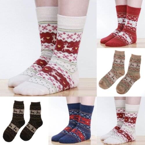 Women Winter Socks Christmas Gift Warm Wool Socks
