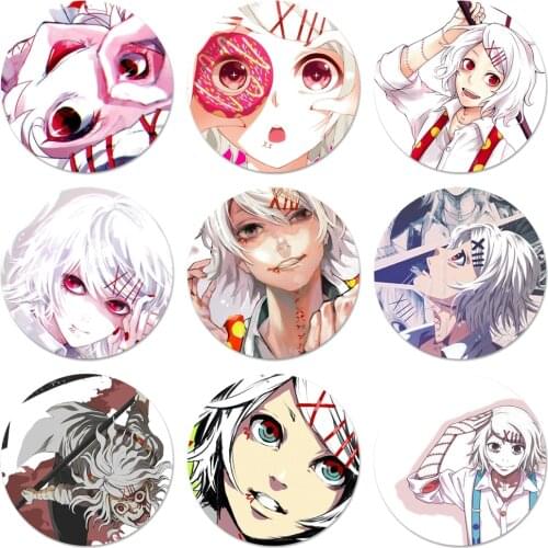Anime JUUZOU SUZUYA Tokyo Ghoul Icons Pins Badge Decoration Brooches Metal Badges For Clothes Backpack Decoration