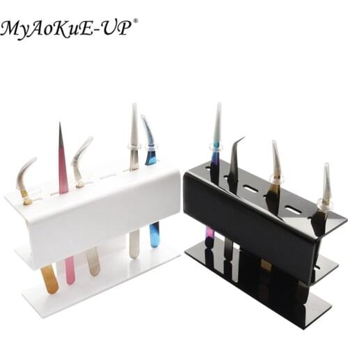 1 pc White Black Tweezers Pencil Case Portable Tweezers Storage Box Organizer Protective Box Eyelash Extension Makeup Tools