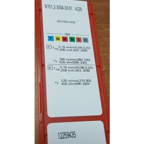 10PCS CARBIDE INSERTR N151.2-3004-30-5T 4225