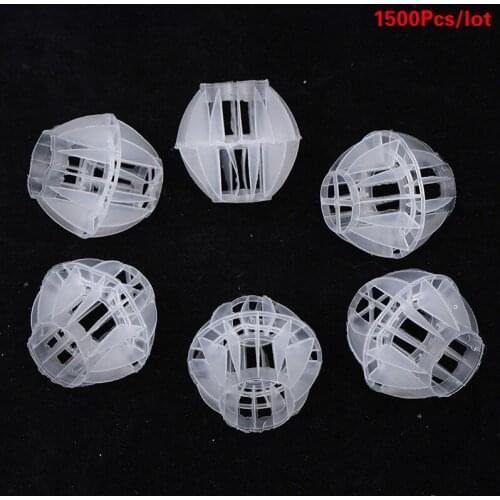 1500Pcs/lot Plastic Polyhedral Hollow balls for wastewater treatment tower plastic bio filter packing media PP 50mm diameter