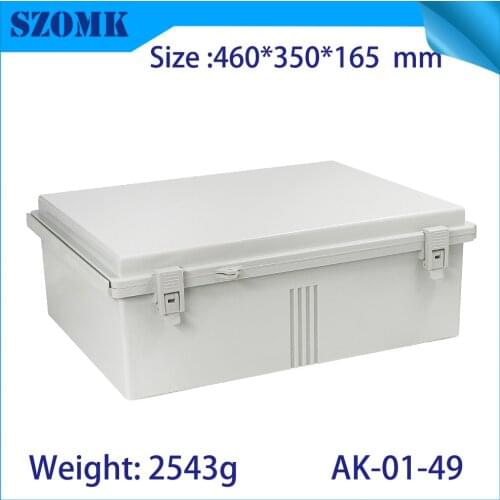 460*350*165mm China manufacture customizable waterproof electronics enclosure junction box high impact hinged waterproof housing