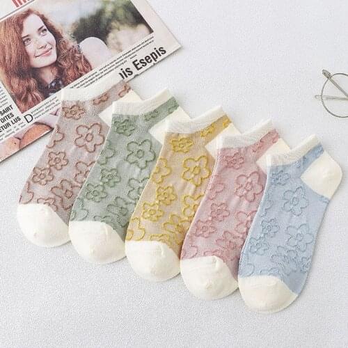 5 Pairs Womens Short Socks Cute Lovely Kawaii Cartoon Sweet Girls Soft Cotton Socks Casual Women Ankle Socks Funny Socks Female