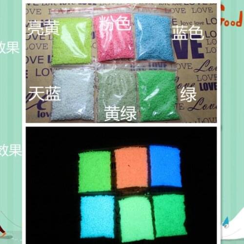 500g Luminous glowing sand Colorful noctilucent spall glow at night Wishing Sand Stone Nail Art Yard Decoration Wholesale