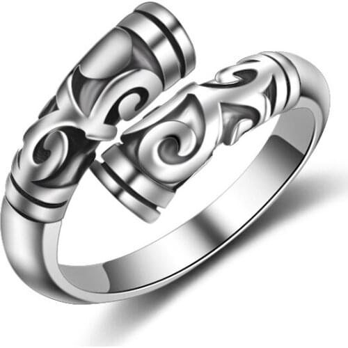 925 Sterling Silver Opening Adjustable Finger Rings Jewelry Big Promotion Vintage Rings For WomenFashion Party Accessory