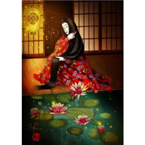 DIY Diamond Painting Japanese Beauty Diamond Embroidery Picture Of Rhinestones Handmade Home Decor Gift 5d Diy Mosaic A1882