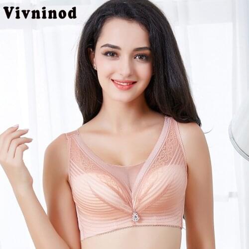 Sexy Lace Lingerie Bras For Women Push Up Full Cup Bra Underwear Wire free Lace Brassiere Thin Lace Underwear 42 44 46 48 50 Bra