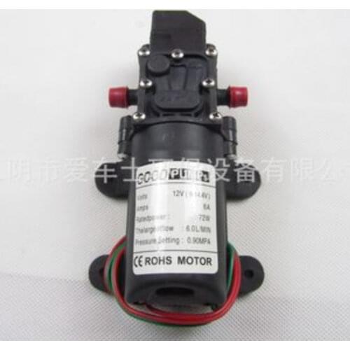 DC 12V 130PSI 6L/Min Water High Pressure Diaphragm Water Pump Self Priming Pump Automatic Switch 72W