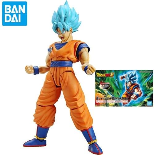 Bandai Assembled Model Figure-rise Dragon Ball Super Saiyan God Son Goku Action Figure Decoration Toy Childrens Birthday Gift