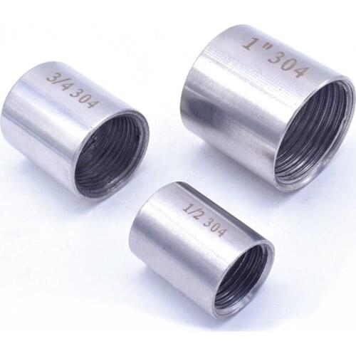 304 Stainless Steel Water Pipe Fitting 1/8" 1/4" 3/8" 1/2" 3/4" 1" 1-1/4" 1-1/2" 2" Straight Female Threaded Pipe Fitting