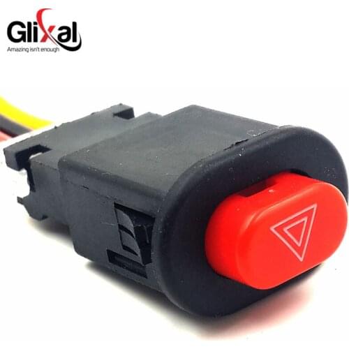 Glixal Scooter Hazard Warning Light Switch for GY6 49cc 50cc 125cc 150cc Chinese Moped Scooter (2 pcs)