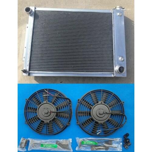RACING ALUMINUM RADIATOR & 2*FANS FOR 1967-1969 68 CHEVY CAMARO/FIREBIRD T/A 5.3L-5.7L V8 3 ROW