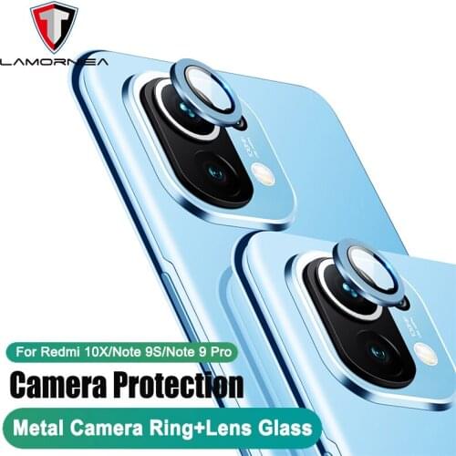 Camera Metal Ring + Tempered Glass For Xiaomi 11 Redmi 10X Note 9 Pro Camera Lens Protector For Redmi Note 9S 9 Pro Max 10X Film