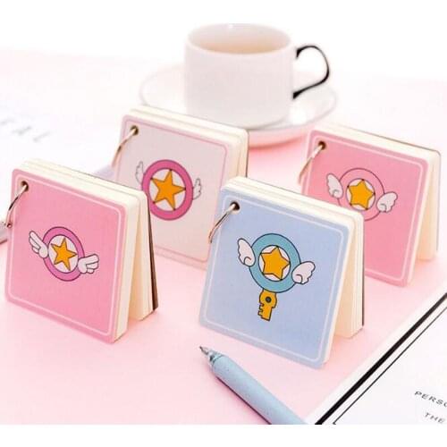 Stationery Key Wings Iron Ring Notebooks Student Blank Word Book Portable Pocket Book 100Sheets Notebook Drawing School Supplies