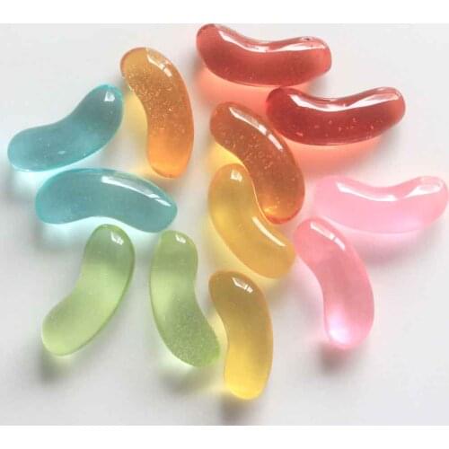 Kawaii Jelly Bean Candy Cabochon lovely Dollhouse Fake Sweets Cabochon Fake Candy for Phone Decor