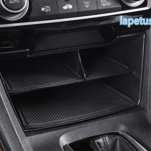 Lapetus Front Center Control Storage Container Multi-grid Box Decoration Frame Cover Kit Fit For Honda Civic 2016 - 2020