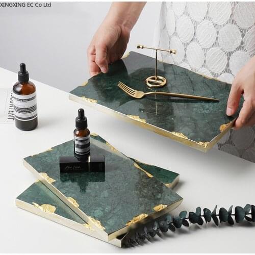 Creative Natural Marble Tray Nordic Bathroom Storage Living Room Decoration Decoration Home Storage Tray Desktop Decoration