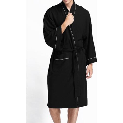 Summer Couple Waffle Knit Cotton Bathrobe Men Women Big Size Bridesmaid Robes Unisex Dressing Gown Lovers Kimono Pajama Robes