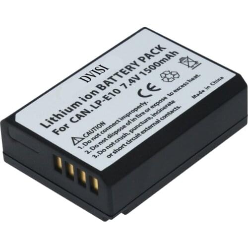 DVISI 1500mAh LP-E10 LP E10 Digital Camera li-ion Battery For Canon 1100D Rebel T3 Kiss X50 LPE10 7.4V z1