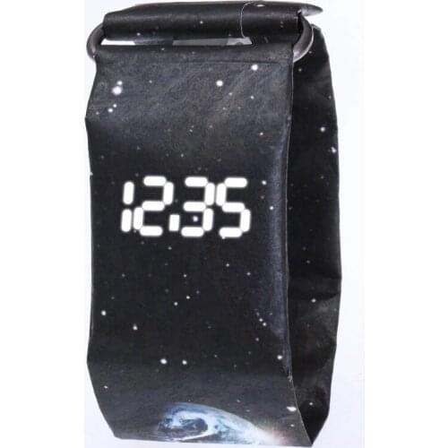 2021 New Fashion Paper Watch LED Mens Womens Life Waterproof Paper Strap Student Sports Digital Watch Relogio Masculinos