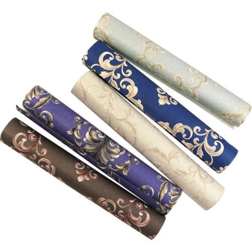 3D European wallpaper luxury atmosphere non woven fabric Damascus wallpaper home living room bedroom TV background wall
