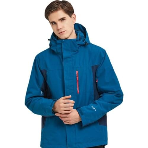 Jacket autumn winter three in one or two outdoor shell jacket mens and womens windproof detachable mens mountaineering jacket