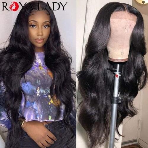 Body Wave Lace Front Wigs Brazilian Human Hair 4x4 Lace Closure Wigs Pre Plucked 180% Density Human Hair Wigs for Black Women