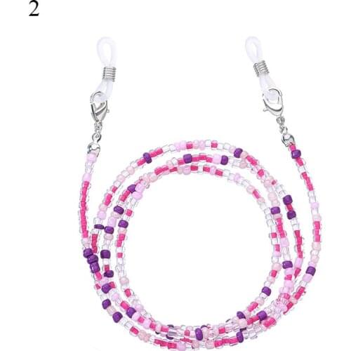 Multi-Color Rice Beads Glasses Chain Summer Womens Neck Chain Popular Lanyard Mask Chain Accessories For Women Jewelry