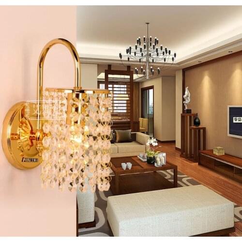 Modern brief crystal wall lamp led bedside lamp wall lights balcony lamp