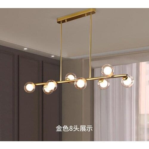 Nordic Modern Simple Bubble Ball Long Strip Chandeliers Minimalist Creative Hanging Lights Magic Bean Iron Art Restaurant Lamp