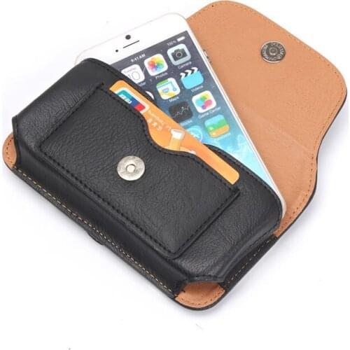 PU Leather Litchi Pattern Mobile Phone Bag Waist Bag Fashion Belt Clip Bag Leather Belt Pouch for iphone Samsung Huawei Xiaomi