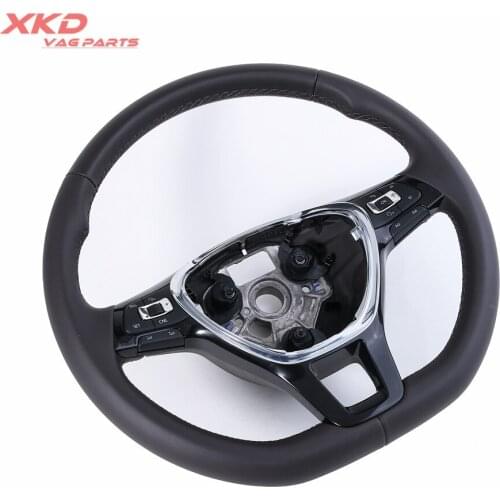 Light Brown Multifunction Steering Wheel With Cruise Fit For Jet-ta MK6 5TD 419 091 D LJQ 6C0 419 091 5TA419091