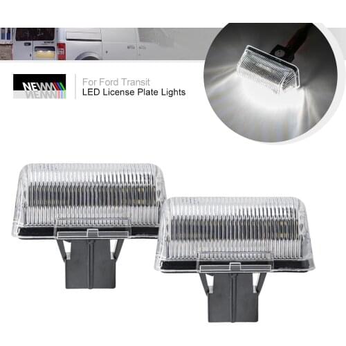 2x Fits For Ford Transit MK5 MK6 MK7 1985-2013 OEM:4388111 Rear SMD White Canbus Led Number License Plate Lights Lamps