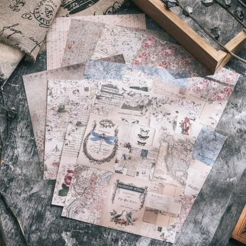 Vintage Butterfly TN Material Paper DIY scrapbooking junk journal base collage gift wrapping decoration material paper