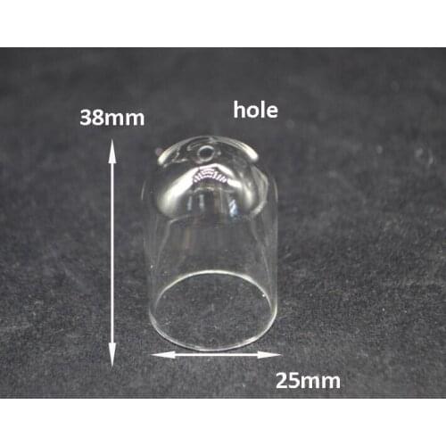 100pieces 38*25mm glass globes with hole bell shape bubble dome glass bottle jars vial pendant necklace pendant jewelry findings