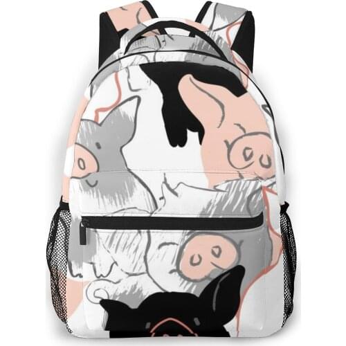 2021 Backpack Women Shoulder Bag Funny Pigs Fashion School Bag For Teenage Girl Backpacks Travel Bag