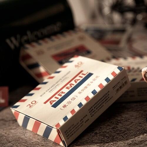 40pcs/Box Vintage Air mail series Writable paper stickers package DIY diary Journal decoration label sticker album scrapbooking