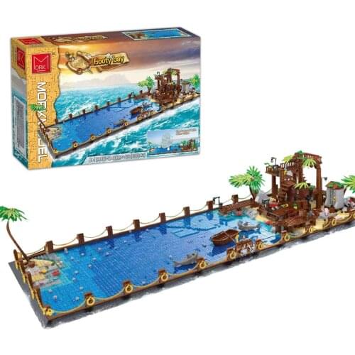4083Pcs Pirates Booty Bay Baseplate Small Particle DIY Building Block Kit Block Assembly Educational Toys Kids Gifts