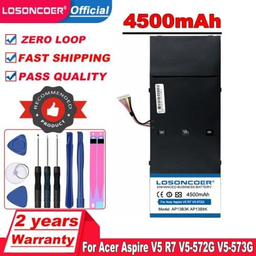 4500mAh AP13B3K AP13B8K Laptop Battery For Acer Aspire V5 R7 V5-572G V5-573G V5-472G V5-473G V5-552G M5-583P V5-572P R7-571