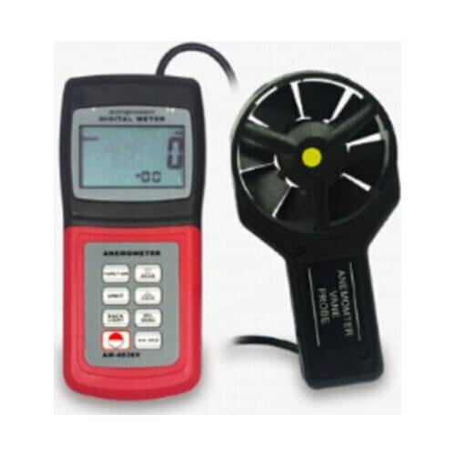Anemometer Air Flow Speed Temperature Meter AM4836V Temperature Sensor w/ Software