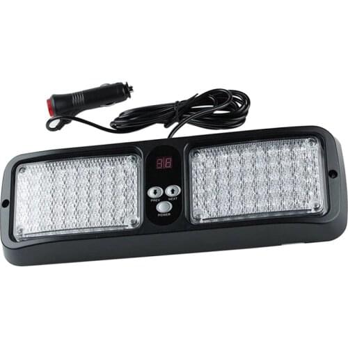 Car Light 86LED Windshield Strobe Light Sun Visor Warning Flashing Light Signal Lamp Fog Light