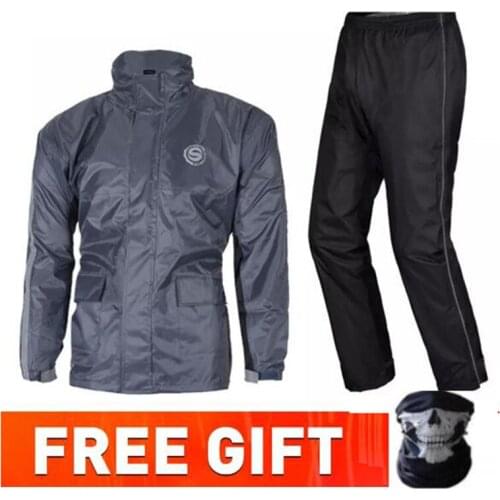 Biker Raincoat Suit Waterproof Motocross Motorcycle Raincoat Cloak Rain Pants Windproof Suit Motorcycle Jacket Mens Raincoat