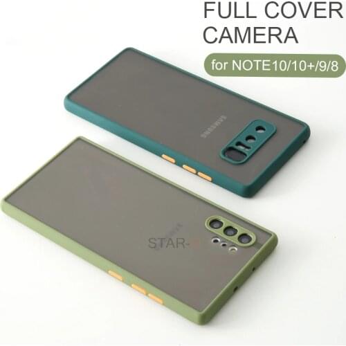 Skin Feel Matte Silicone Hard Phone Case For Samsung Galaxy Note 10 9 8 Note10 Plus 5g Note9 Note8 Shockproof Bumper Back Cover