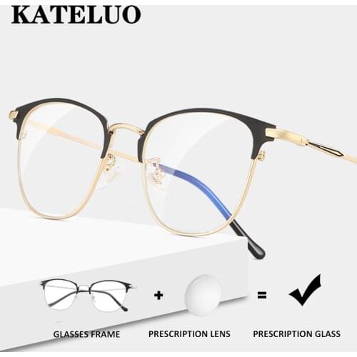 KATELUO Photochromic Prescription Glasses Mens Optical Eyeglasses Frame Myopia Eyeglasses Glasses Frame For Men Women 8089