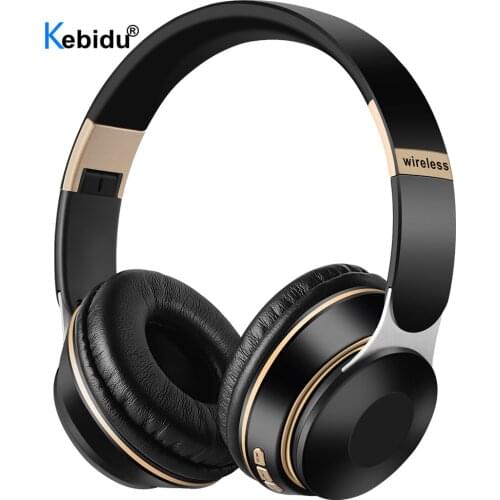 Kebidu Bluetooth Earphones Headphones Sport Wireless Bass Stereo Headset Support TF Card With Microphone For Computer Phone