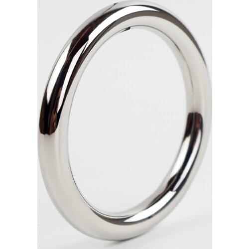 40/45/50mm Cock Ring Round Time Delay Stainless Steel Cock Rings Male Sex Toys Penis Rings Sex Products