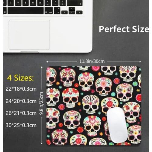 Sugar Skulls-Calavera-Día De Muertos Mouse Pad DIY Print Cushion Día De Muertos Day Of The Dead Skeleton